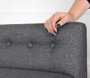 Atelier Del Sofa Puf 9104 Bohemio Gris de Algodón para Salón y Hogar con Esponja Ortopédica